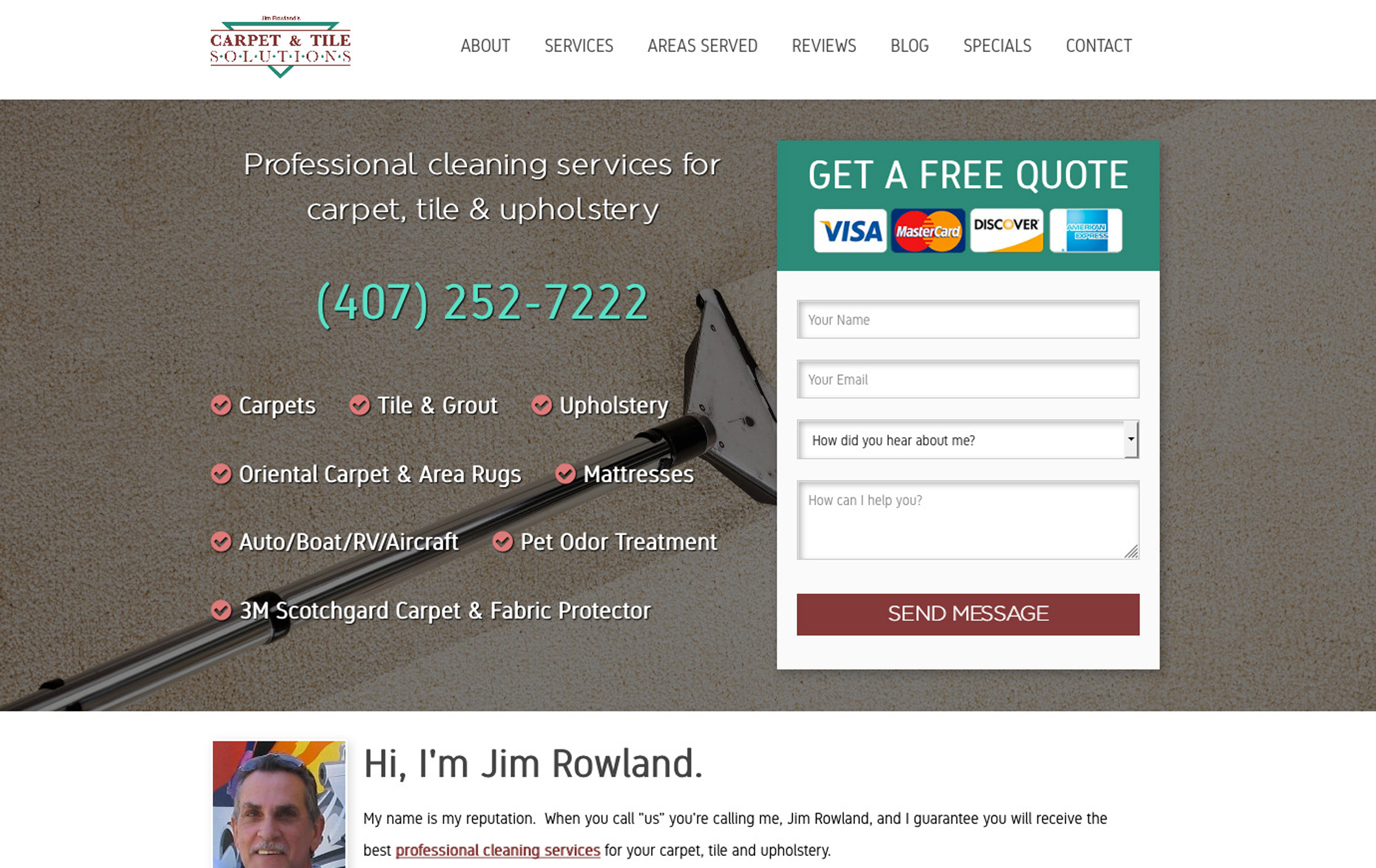 Jim Rowland Website Preview